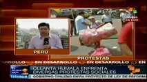Mineros peruanos marchan para exigir mejoras laborales
