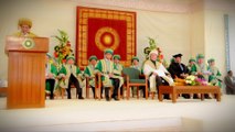 The Chief Guest, Dr Ishrat Ul Ebad Khan, addressing the gathering at the 2013 Convocation of the Aga Khan University.