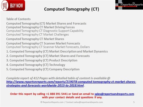Computed Tomography (CT) Industry In-Depth Market Analysis from Industry Experts 2014-2019