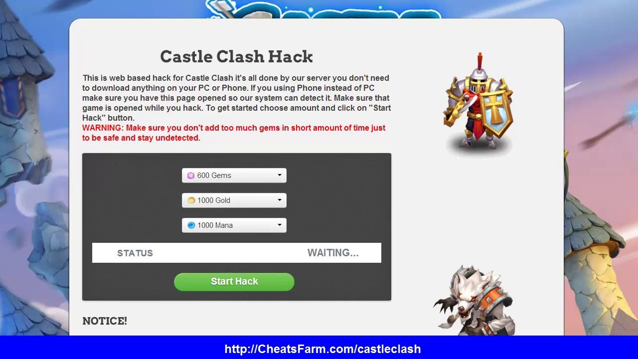 Castle Clash Hack - Updated April 2014