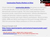 China Construction Plastics Market: 2018 Trends, Challenges and Growth Drivers Analysis