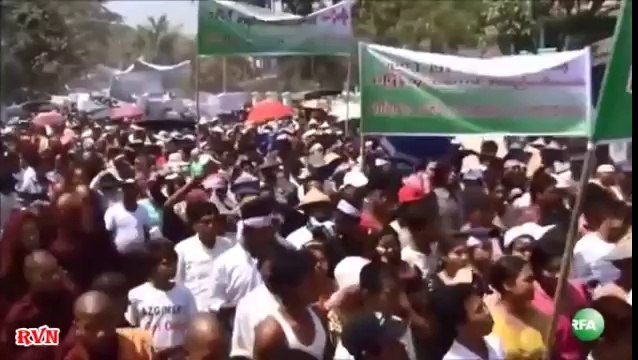 مظاهرات بوذية لرفض إقامة الروهنجيا في أراكان بورما