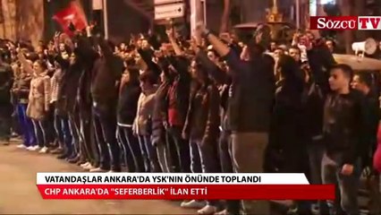 Vatandaşlar YSK'nın önünde toplandı