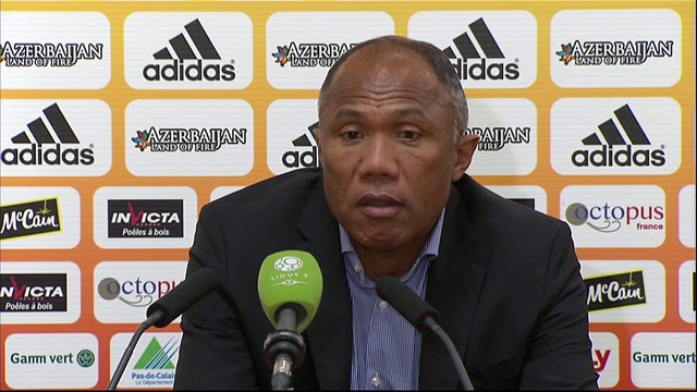 Conférence de presse RC Lens - Clermont Foot (1-1) : Antoine KOMBOUARE (RCL) - Régis BROUARD (CF63) - 2013/2014