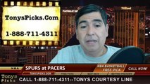 Indiana Pacers vs. San Antonio Spurs Pick Prediction NBA Pro Basketball Odds Preview 3-31-2014