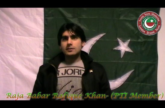 Raja Babar Rafique Khan's Message for PTI UK Members.