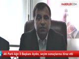 AK Parti Ağrı İl Başkanı Aydın, seçim sonuçlarına itiraz etti
