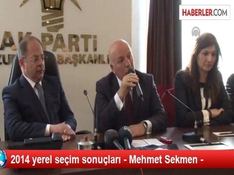 2014 yerel seçim sonuçları - Mehmet Sekmen -