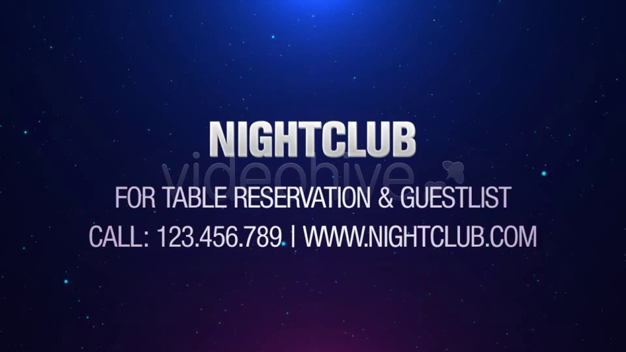 Night Club Promo - After Effects Template