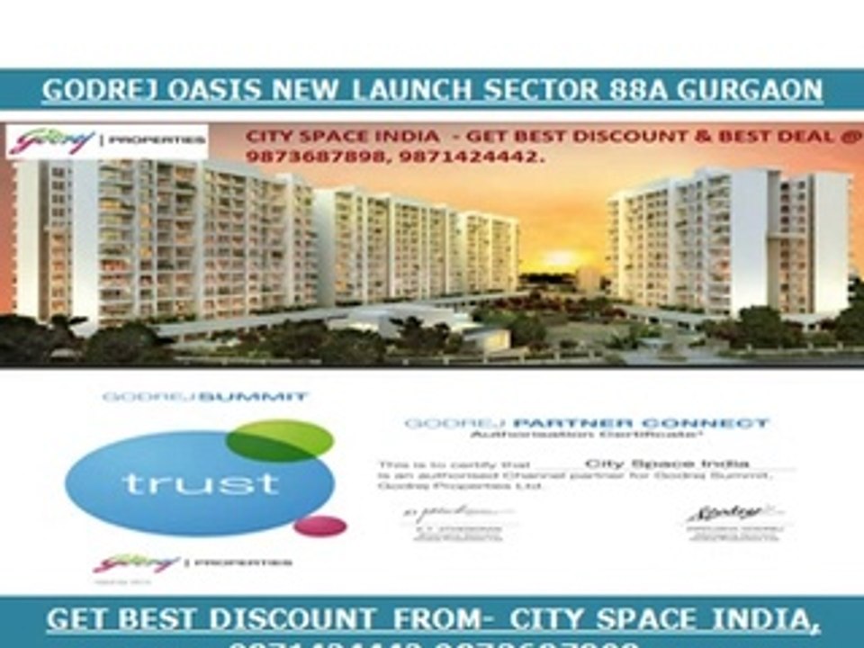 Godrej Sector 88a Gurgaon!(!9871424442!)!Oasis Residential Projects