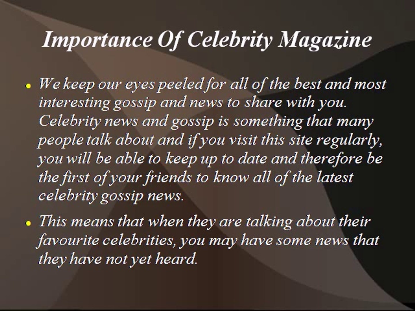 Celebrity News