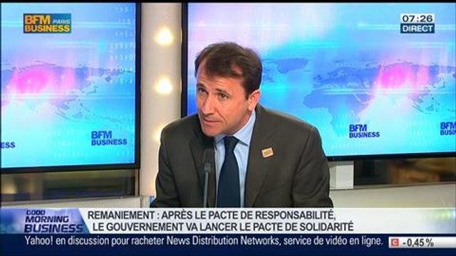 Pacte de solidarité face au pacte de responsabilité: Il faut d'abord terminer le pacte de responsabilité , Thibault Lanxade, dans GMB – 01/04