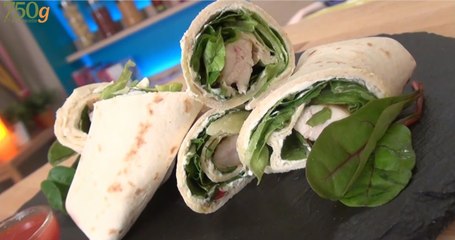 Recette de Wrap au poulet - 750 Grammes