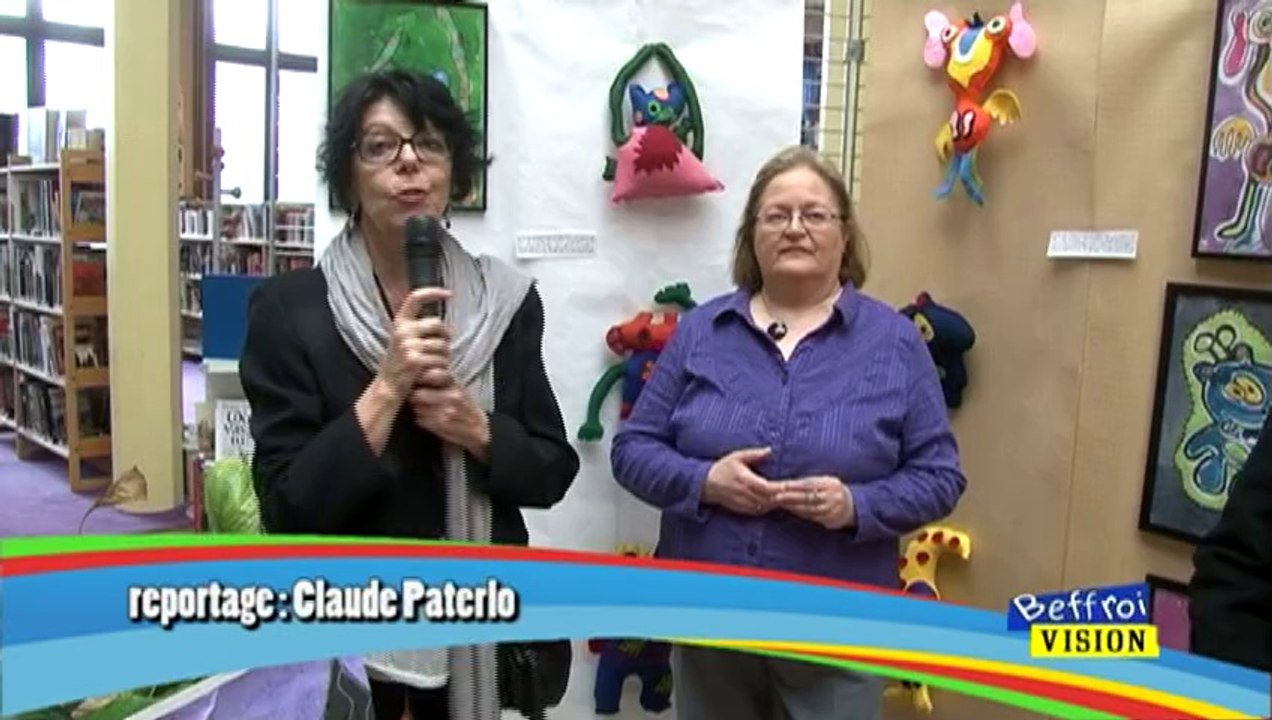 Vernissage de l'exposition handy art à la bibliothèque du Cateau