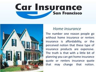 Home insurance In San Francisco