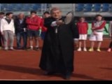 Napoli - Coppa Davis, Sepe benedice l'arena del tennis (31.03.14)