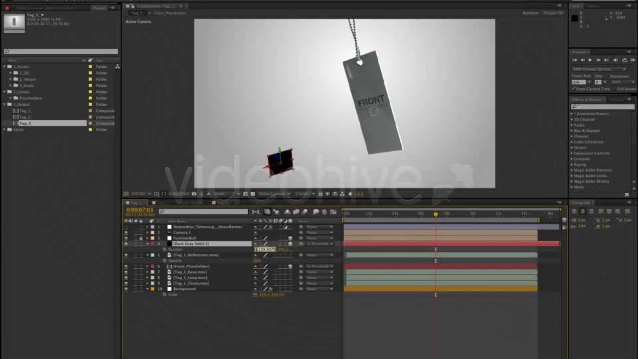 Tags Swinging - After Effects Template