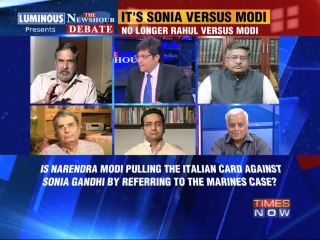 The Newshour  Debate: 2014 now Modi vs Sonia - 1