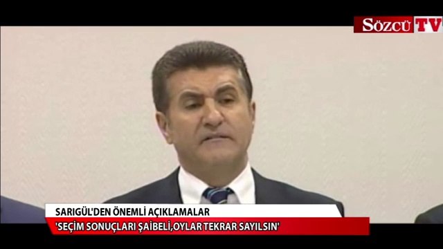 Mustafa Sarıgül'den önemli açıklamalar