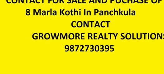 8 Marla Kothi In Panchkula 9872730395