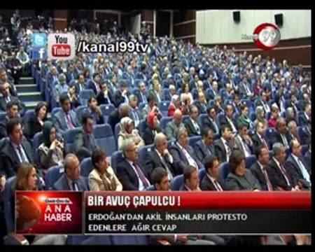 Başbakan Erdoğan Şehit ailelerine “bir avuç çapulcu” dedi