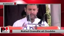 Rahul Gandhi addresses a rally at Godda (Jharkhand)