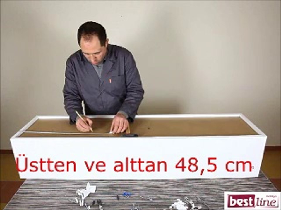Bestline Tuvana Tek Kapaklı 4 Raflı Asma Boy Dolabı