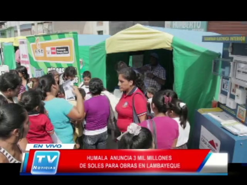 Chiclayo: Humala anuncia presupuesto para obras en Lambayeque 01 04 14