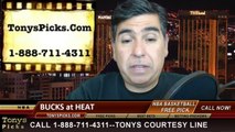 Miami Heat vs. Milwaukee Bucks Pick Prediction NBA Pro Basketball Odds Preview 4-2-2014