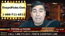 Detroit Pistons vs. Indiana Pacers Pick Prediction NBA Pro Basketball Odds Preview 4-2-2014
