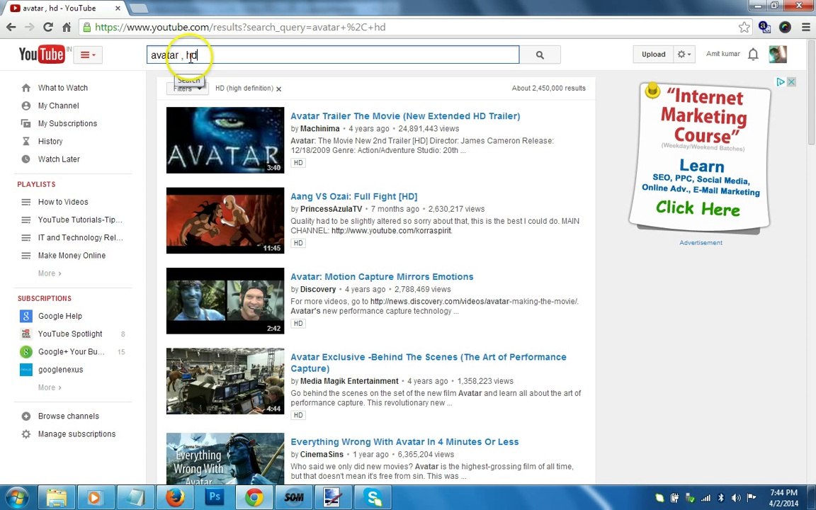 YouTube Search Tips and Tricks-How to Find High Definition videos on YouTube ?