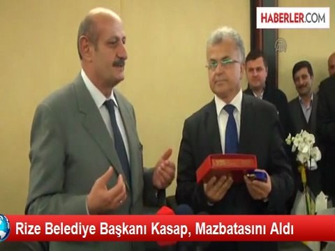 Rize Belediye Başkanı Kasap, Mazbatasını Aldı