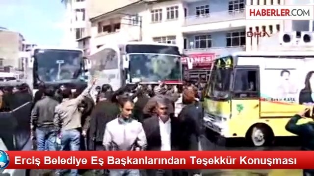 Erciş Belediye Eş Başkanlarından Teşekkür Konuşması