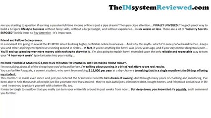 Want The IM System REVIEW Let me Read It For You Secret Revealed About The IM System By ken ster