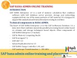 Sap HANA ADMIN experts online training | HANA ADMINCLASSES-certification in CANADA