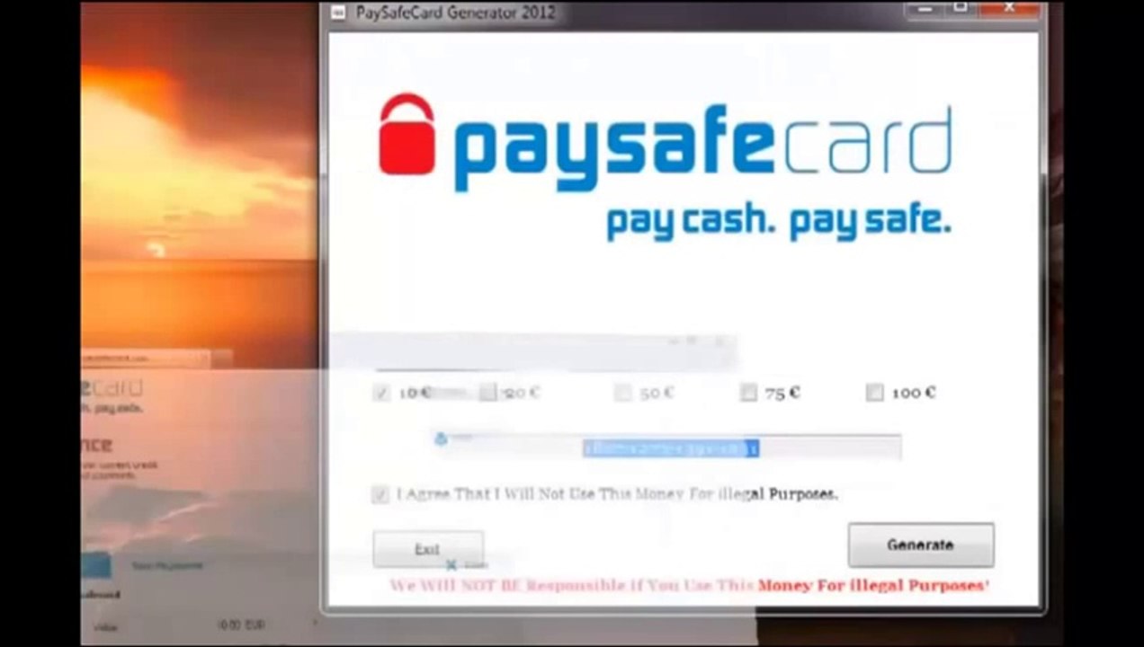 Paysafecard code Generator April 2014