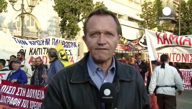 Ocho detenidos en una protesta contra la austeridad en Atenas
