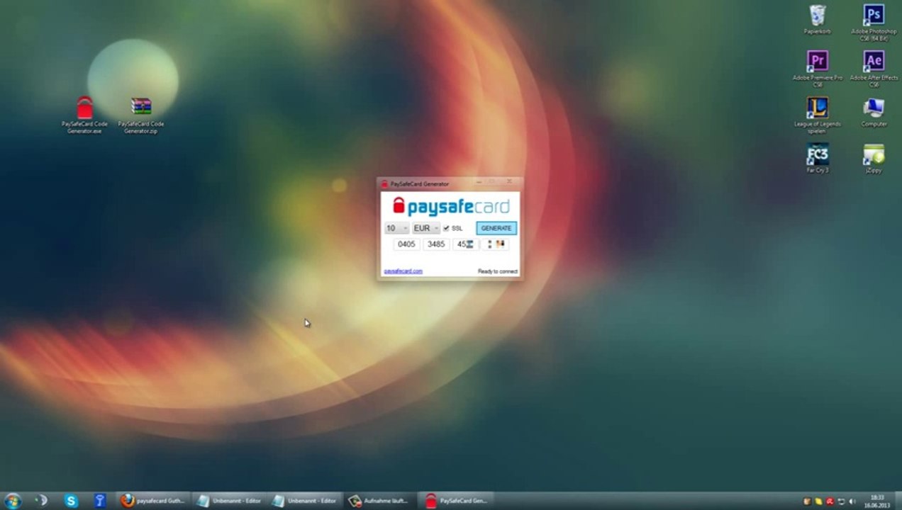 PSC Paysafecard Code Generator NEW 2014