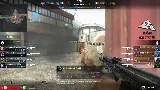 Titans Arena : Finale Gosu_Frag vs Saphir Gaming - de_nuke