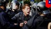 Taiwan protests: riot police move in as students rally against China trade pact