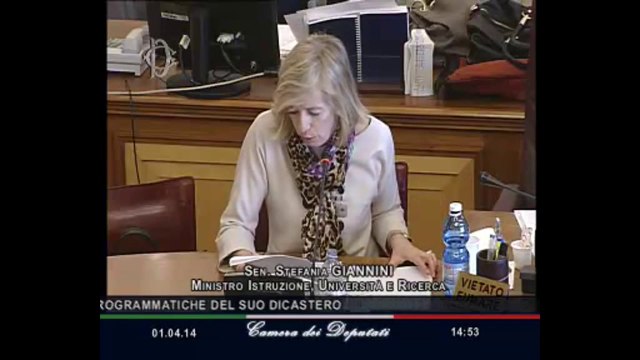 Roma - Audizione Ministro Giannini (01.04.14)