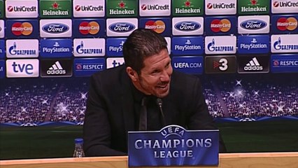 Simeone, satisfecho tras el empate en el Nou Camp