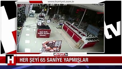 Her şeyi 65 saniyede yapmışlar