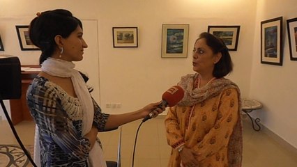 Artist Nahida Raza Interview Dunnya T.V, At Jharoka Art Gallery Islamabad