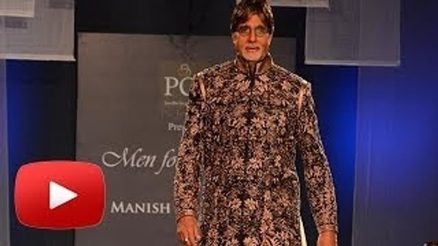 Amitabh Bachchan Walks The Ramp @ Mijwan Fashion Show 2014