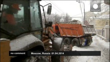 Snowstorm in Moscow