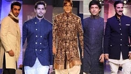 Amitabh, Ranbir, Akshay & Siddharth Walks For Manish Malhotra's Mijwan Show 2014 !