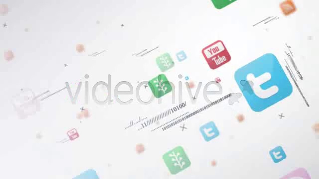 Social Media Multipal Icon Intro - After Effects Template