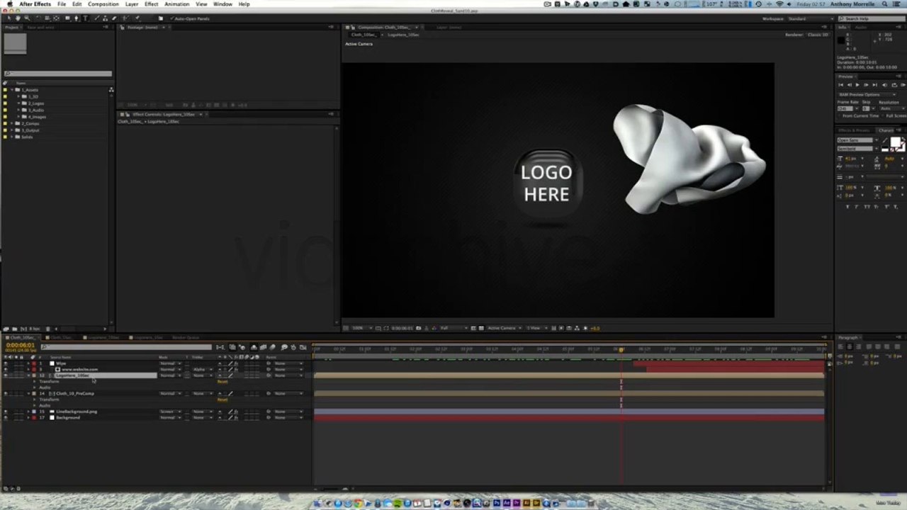 Cloth Logo Reveal - After Effects Template