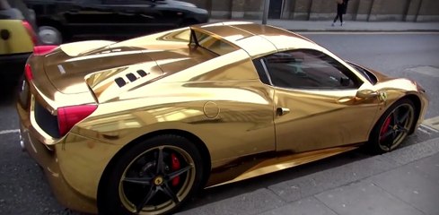 Amazing gold chrome Ferrari 458 Spider